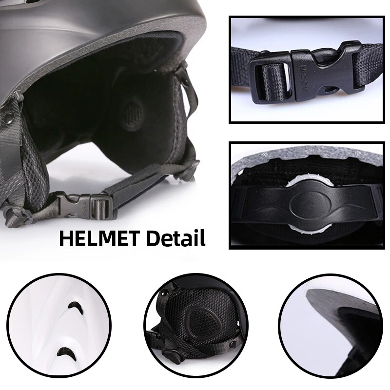 MOON īpaši vieglas slēpošanas ķiveres, 58–61 cm, cepure veidnēs. Drošības skeitborda ķiveres ar noņemamu ausu polsterējumu pieaugušajiem paredzētajām ziemas precēm Bleiks