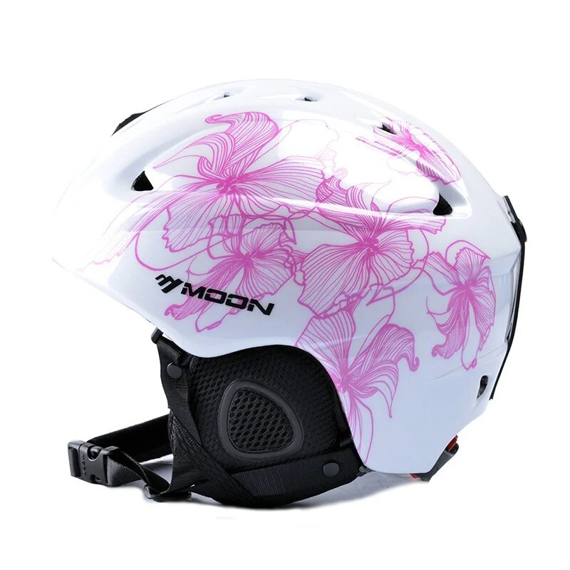 MOON īpaši vieglas slēpošanas ķiveres, 58–61 cm, cepure veidnēs. Drošības skeitborda ķiveres ar noņemamu ausu polsterējumu pieaugušajiem paredzētajām ziemas precēm Bleiks