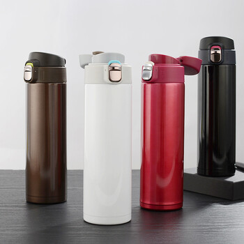 Αξεσουάρ ιππασίας εξωτερικού χώρου Thermos Cup 500ML από ανοξείδωτο χάλυβα Καπάκι αναπήδησης μπουκάλι Thermos Αξεσουάρ ταξιδιού μόδας υψηλής τεχνολογίας