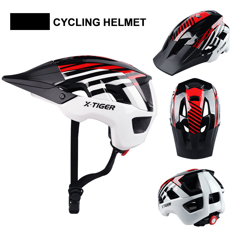 X-TIGER velosipēdistu ķivere Velosipēdu ķivere ar noņemamām magnētiskām brillēm Viegla kalnu riteņbraukšanas ķivere, regulējama pieaugušajiem vīriešiem