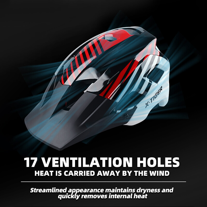 X-TIGER velosipēdistu ķivere Velosipēdu ķivere ar noņemamām magnētiskām brillēm Viegla kalnu riteņbraukšanas ķivere, regulējama pieaugušajiem vīriešiem