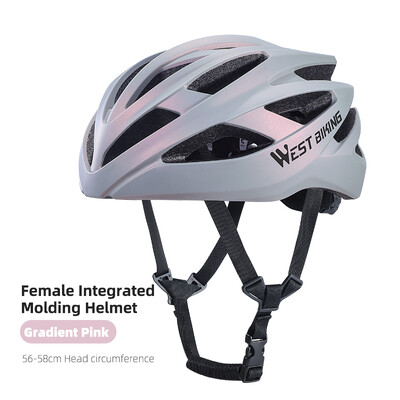 WEST BIKING Sieviešu riteņbraukšanas ķivere daudzkrāsu integrēta viegla ķivere Aerodinamiskā šosejas velosipēdistu ķivere Sieviešu skeitborda ķiveres