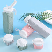 Saliekama ūdens pudele ar necaurlaidīgu vārstu, atkārtoti lietojama silikona ūdens pudele ceļojumiem, sporta zālei, kempingam, sportam