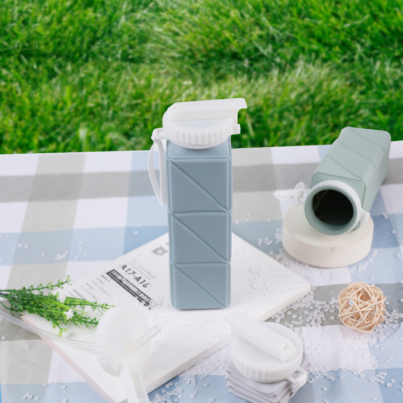 Saliekama ūdens pudele ar necaurlaidīgu vārstu, atkārtoti lietojama silikona ūdens pudele ceļojumiem, sporta zālei, kempingam, sportam