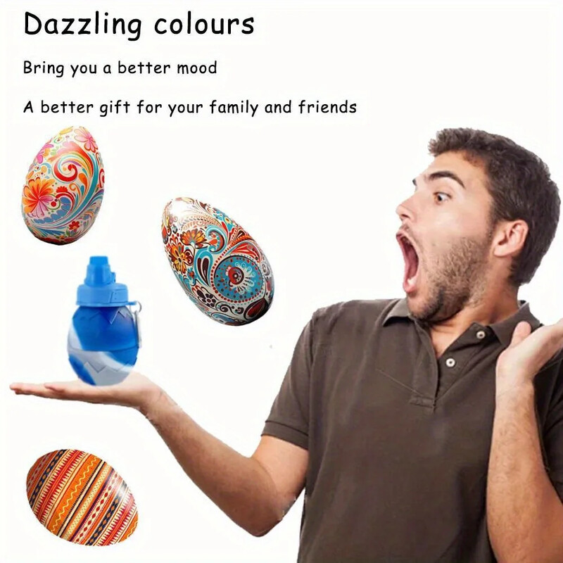 Jauna Silikona āra izvelkama sporta tējkanna ūdens pudele pārrobežu Lieldienu olu čaumalu saliekamā ūdens kauss 700 ml ūdens pudele