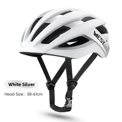 WEST BIKING Biciklističke kacige Bijeli cestovni bicikl Integralno oblikovana kaciga Višebojne aerodinamičke kacige Parovi Sportska sigurnosna oprema