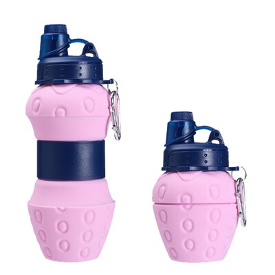 Ananāsa formas salokāma ūdens pudele atkārtoti lietojama silikona ūdens pudele āra alpīnisma ceļojumiem pārnēsājams pārgājienu ūdens kauss