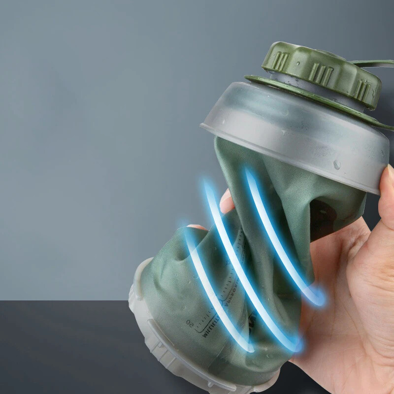 750 ml pārtikas kvalitātes TPU āra saliekama mīksta ūdens pudele sporta krūze pārnēsājama ūdens pudele pārgājieniem / izjādei / alpīnismam