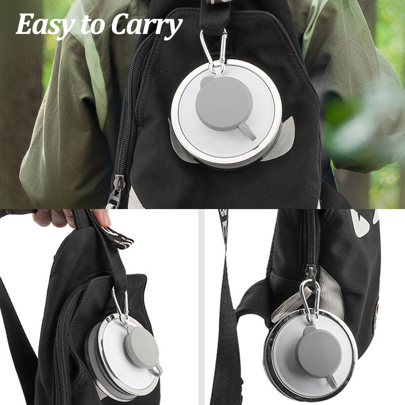 500 ml silikona salokāma ūdens pudele pārnēsājama uzglabāšanas ceļojumu āra krūze ar vāku sporta saliekama pārgājienu kafijas dzeramā krūze