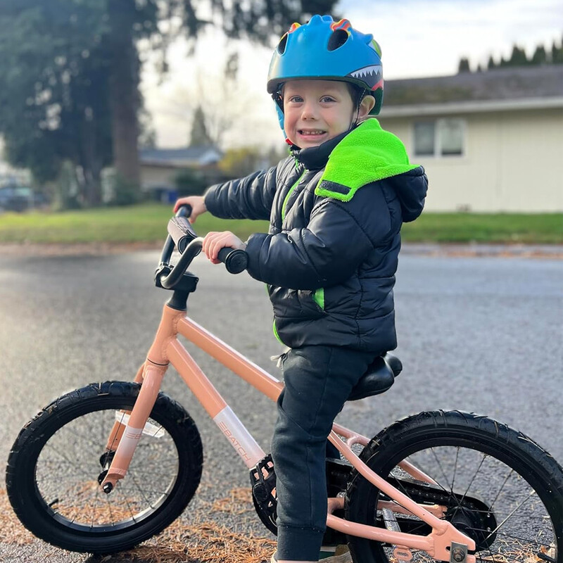 Toddler Helmet Bērnu velosipēdistu ķivere zēniem, meitenēm ar dinozauru 3D vieglā svara drošības sertifikātu, mazuļu veloslidošanas skrejriteņa ķivere