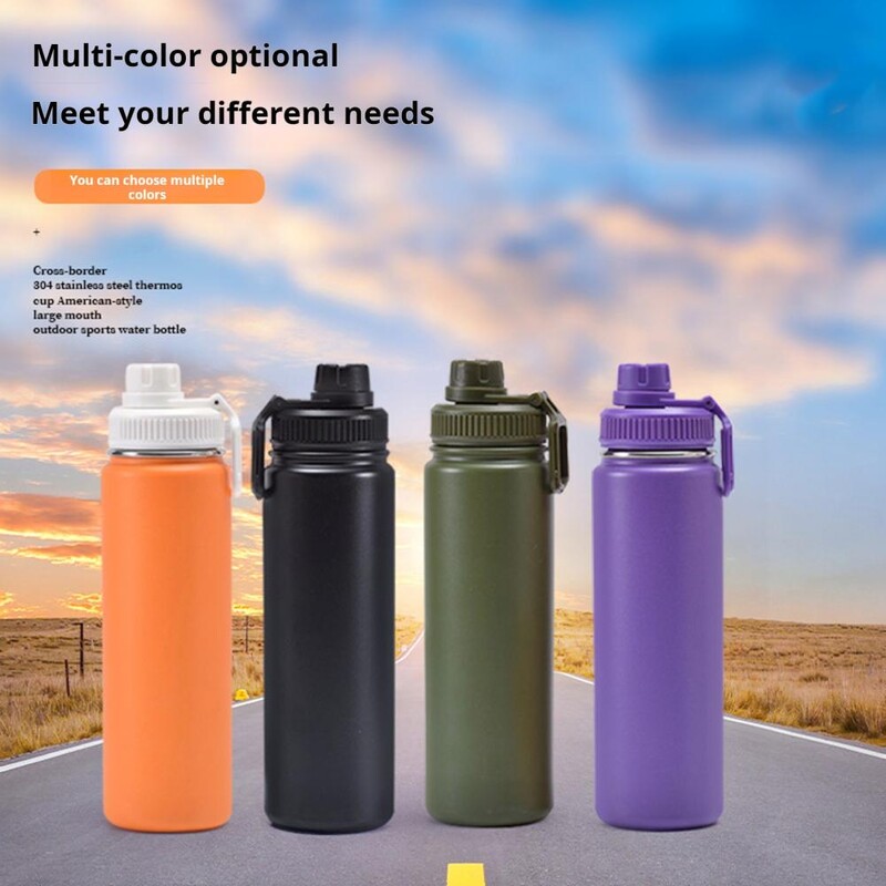 750 ml riteņbraukšanas ūdens pudele ar pretputekļu vāku, nerūsējošā tērauda izolēta kolba, necaurlaidīga ūdens kauss termiskā ūdens pudele