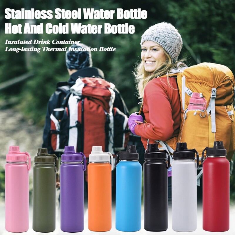 750 ml riteņbraukšanas ūdens pudele ar pretputekļu vāku, nerūsējošā tērauda izolēta kolba, necaurlaidīga ūdens kauss termiskā ūdens pudele