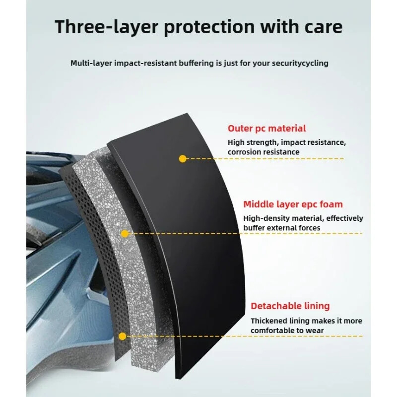 Velosipēdistu ķivere ar aizmugurējo lukturi. Sieviešu šosejas kalnu velosipēdistu ķivere āra velosipēdistu skrejriteņa viengabala īpaši viegla riteņbraukšanas ķivere