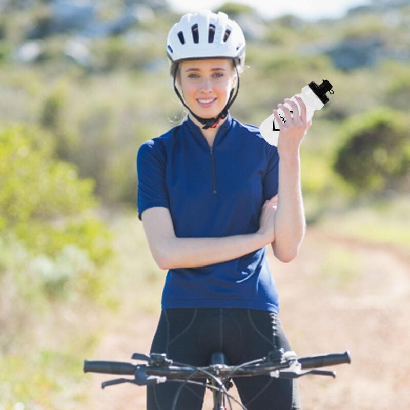 Riteņbraukšanas ūdens pudeles saspiežams velosipēda ūdens pudele 650 ml necaurlaidīga velosipēda ūdens pudele, kas piemērota lielākajai daļai velosipēdu būru pieaugušajiem un bērniem sportam