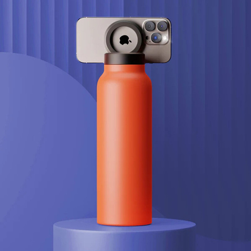 24 oz kreativni dvoslojni magnetski usisni držač za telefon, sportski kuhalo za vodu, nehrđajući čelik i kuhalo za hladnu izolaciju