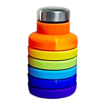 Silikónová skladacia fľaša na vodu pre fitness a šport, skladacia, vonkajšia, cestovná, horolezecká, bicykel, maskáčová skladacia kanvica