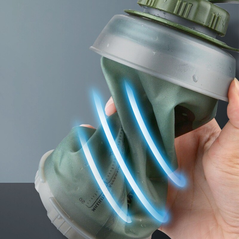 Pārnēsājama 750 ml ūdens pudele āra salokāma, mīksta tējkanna maratonam, skriešanai, pārgājieniem, kāpšanai sportam, sulas turētājs bez BPA