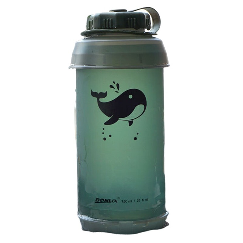 Pārnēsājama 750 ml ūdens pudele āra salokāma, mīksta tējkanna maratonam, skriešanai, pārgājieniem, kāpšanai sportam, sulas turētājs bez BPA