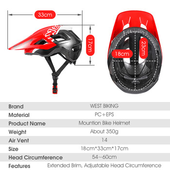 WEST BIKING Велосипедна каска Жени Мъже Лека дишаща предпазна шапка за велосипед Спорт на открито MTB Шосейна езда Шапка за велосипед