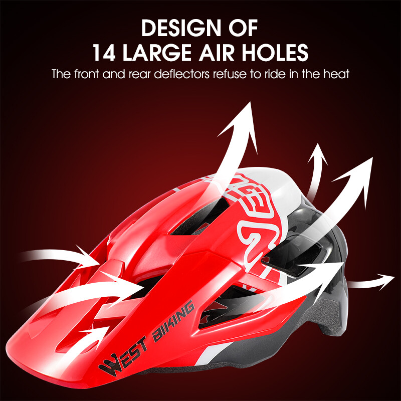 WEST BIKING Riteņbraukšanas ķivere sievietēm vīriešiem viegla elpojoša velosipēda drošības cepure āra sportam MTB ceļu braukšanas drošības velosipēda cepure