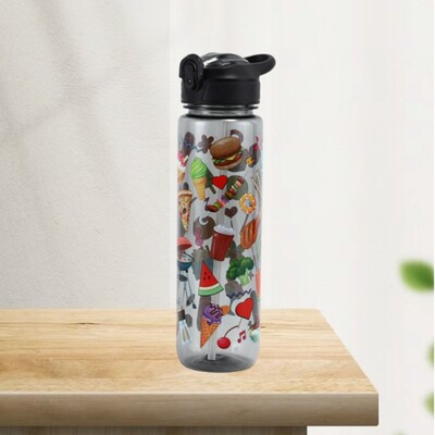 1000 ml lielas ietilpības caurspīdīgas plastmasas krūzes telpa ūdens krūze ērta āra sporta pudele ar graduētiem salmiņiem