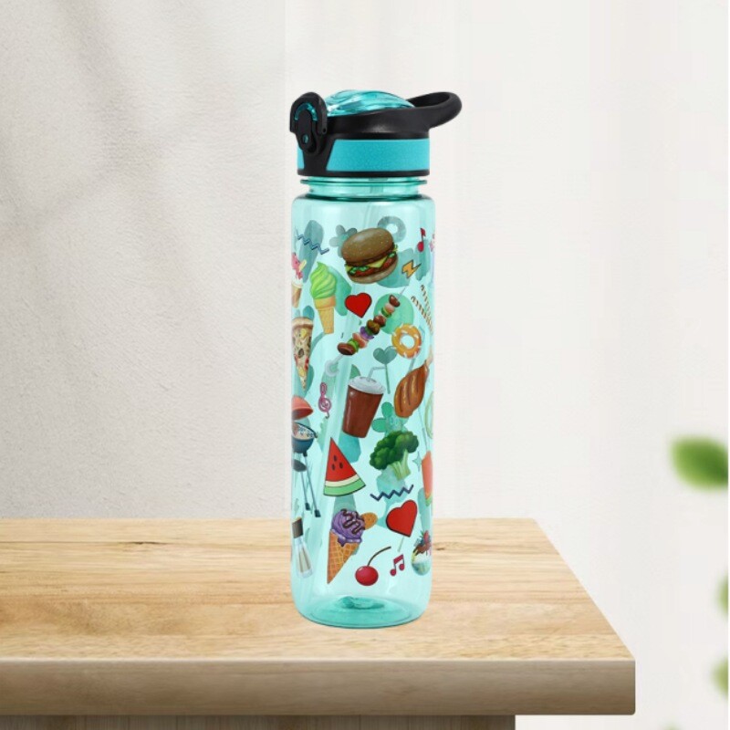 1000 ml lielas ietilpības caurspīdīgas plastmasas krūzes telpa ūdens krūze ērta āra sporta pudele ar graduētiem salmiņiem