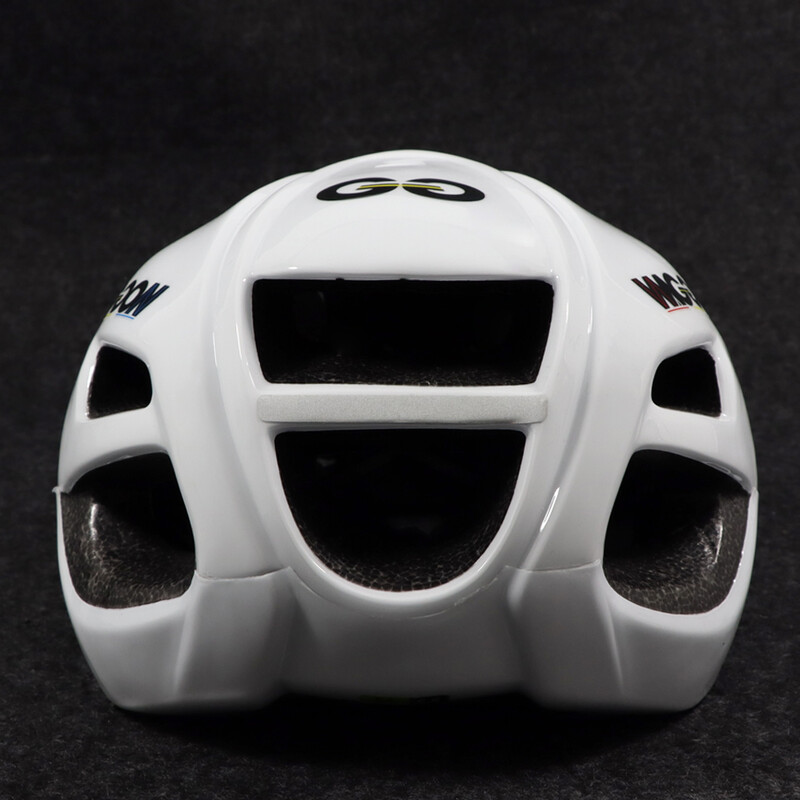 Velosipēdistu sacīkšu ķivere Aero White Augstas kvalitātes šosejas riteņbraukšanas ķivere āra riteņbraukšanas sportam Mtb drošības aizsardzības ķiveres ML izmērs 52cm