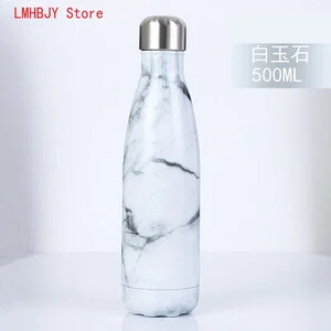 500 ml dubultsienu izolācijas nerūsējošā tērauda termoss tējkanna vakuuma pudele kafijas piena glāze āra ceļojumu sporta termosa koksa kauss