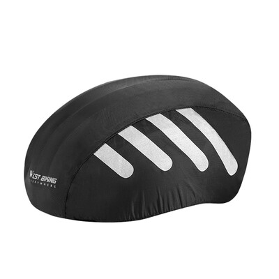 Velosipēdu ķiveres lietus pārsegs atstarojošs šosejas velosipēda ķiveres pārvalks Ūdensizturīgs putekļu necaurlaidīgs savilkšanas auklas aizsargpārklājs ķiverei, salokāms