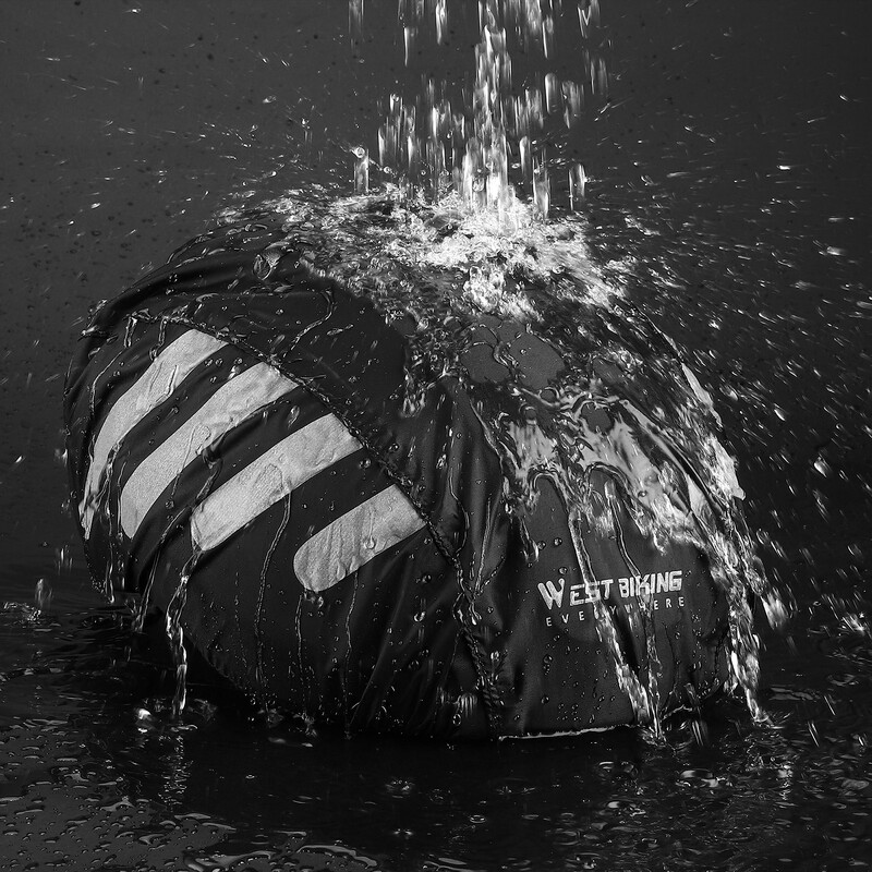 Velosipēdu ķiveres lietus pārsegs atstarojošs šosejas velosipēda ķiveres pārvalks Ūdensizturīgs putekļu necaurlaidīgs savilkšanas auklas aizsargpārklājs ķiverei, salokāms