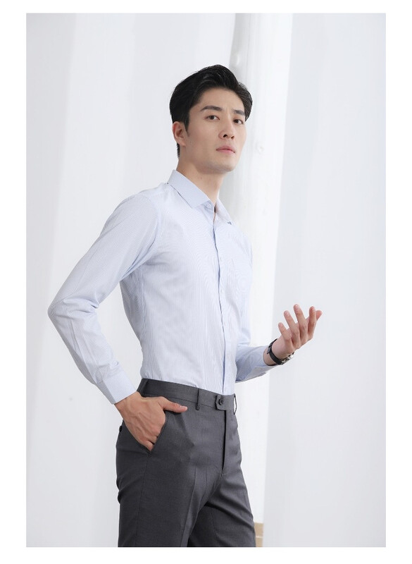 Furnizare directă din fabrică de cămăși cu mânecă lungă pentru bărbați și femei, cămăși subțiri în stil coreean profesional de afaceri din twill alb, fără fier de călcat, pentru transport prin picătură