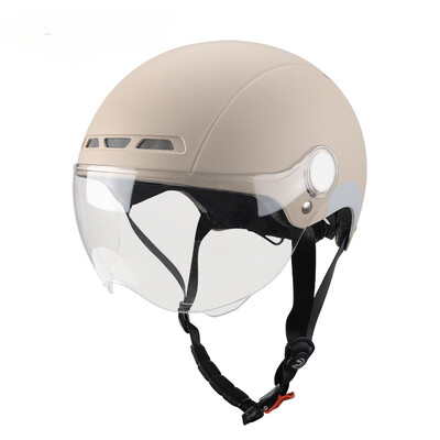 Elektrická cyklistická prilba pre mužov a ženy, skúter, otvorená polovičná prilba s ochrannými okuliarmi, UV odolná bezpečnostná prilba