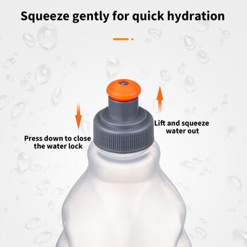 Squeeze Water Bottles Sports Αδιάβροχο Αθλητικό μπουκάλι με δυνατότητα συμπίεσης Φορητό ελαφρύ αθλητικό μπουκάλι κατηγορίας τροφίμων