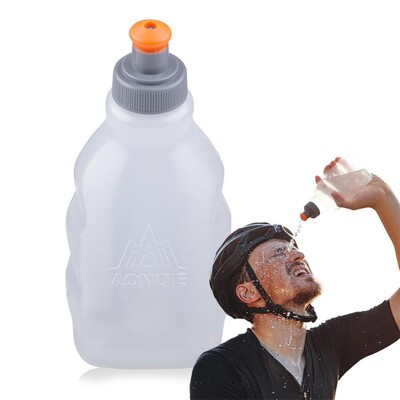 Saspiežamas ūdens pudeles sportam necaurlaidīgas mīkstas saspiežamas sporta pudeles pārtikas kvalitātes dzeramā pudele pārnēsājamas vieglas sporta preces