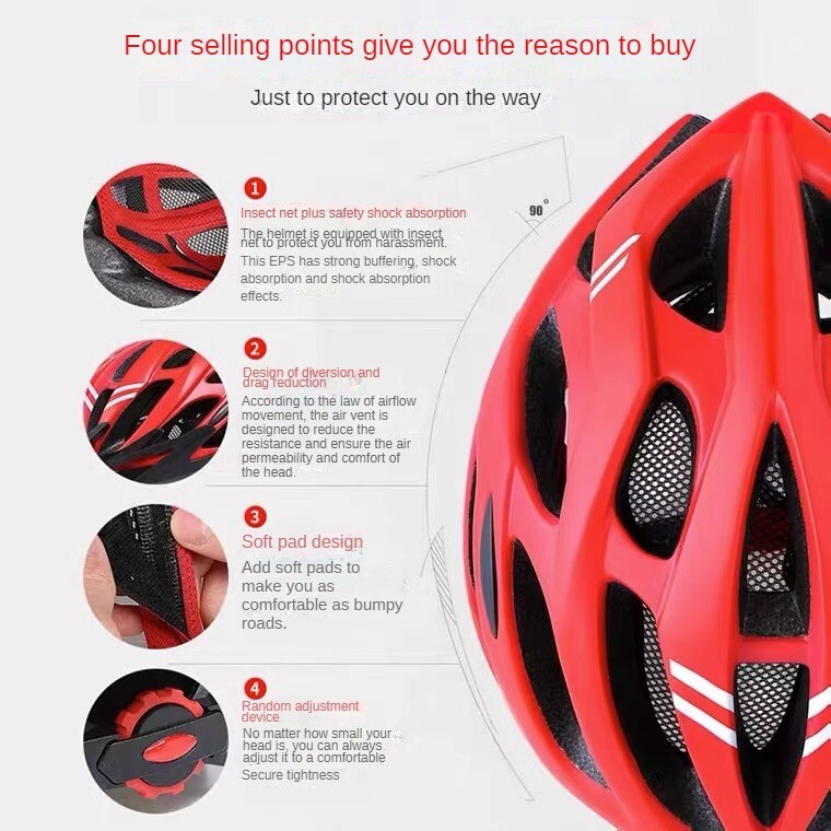 Velosipēdistu ķivere vienā formā Insektu necaurlaidīgs tīkls kalnu velosipēdistu ķivere vīriešiem un sievietēm Sporta drošības aizsardzības ķiveres
