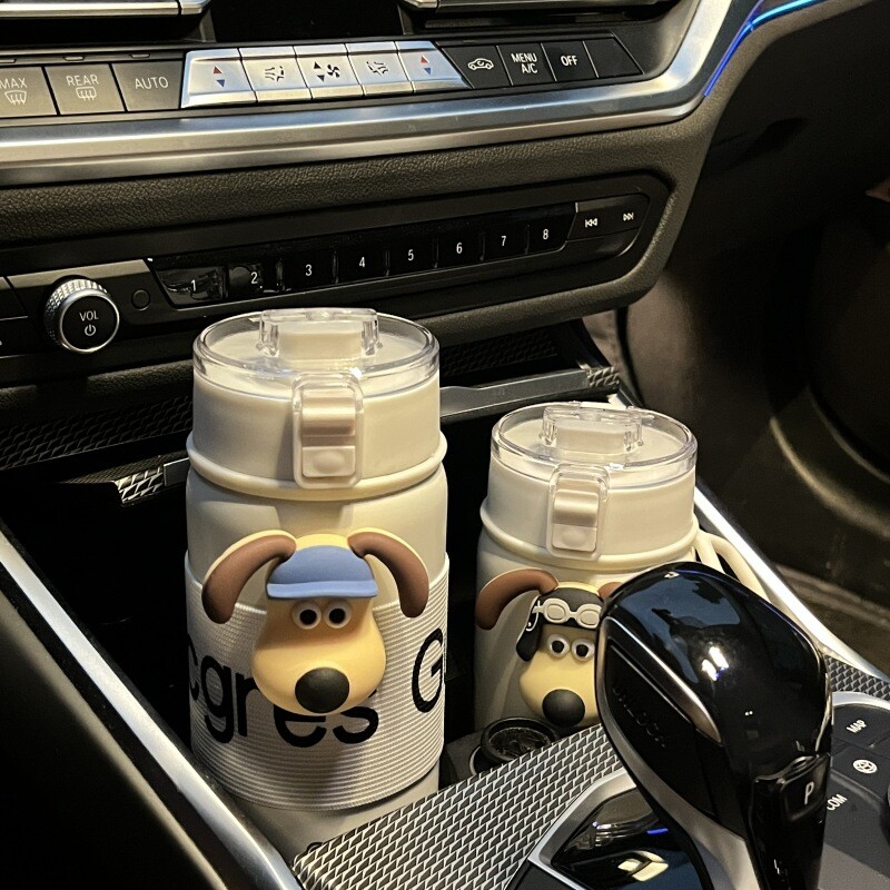 350 Ml/550 Ml Modes nerūsējošā tērauda vakuuma kolba ar 3D decal pārnēsājamu termosa krūzi ceļojumu termiskā ūdens pudelēm