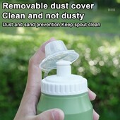Fitnesa ūdens pudele Necaurlaidīga sporta pudele, 1000 ml riteņbraukšanas ūdens pudele, putekļu necaurlaidīga vāka ietilpība, viegla āra lietošanai uz ceļa