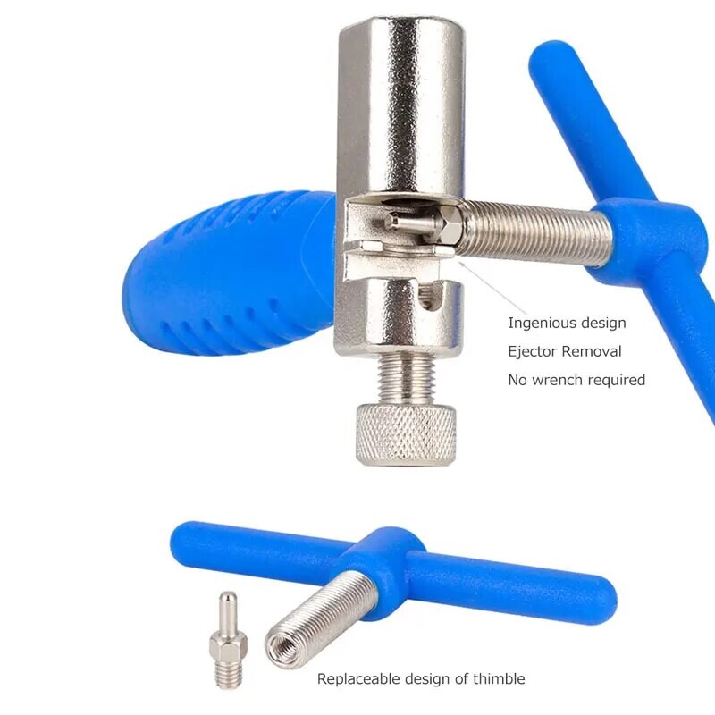 Velosipēdu ķēžu griezēja noņemšanas rīks ar augstu oglekļa dioksīda tēraudu riteņbraukšanas saites lauzējs kalnu ceļu velosipēdu remonta rīki