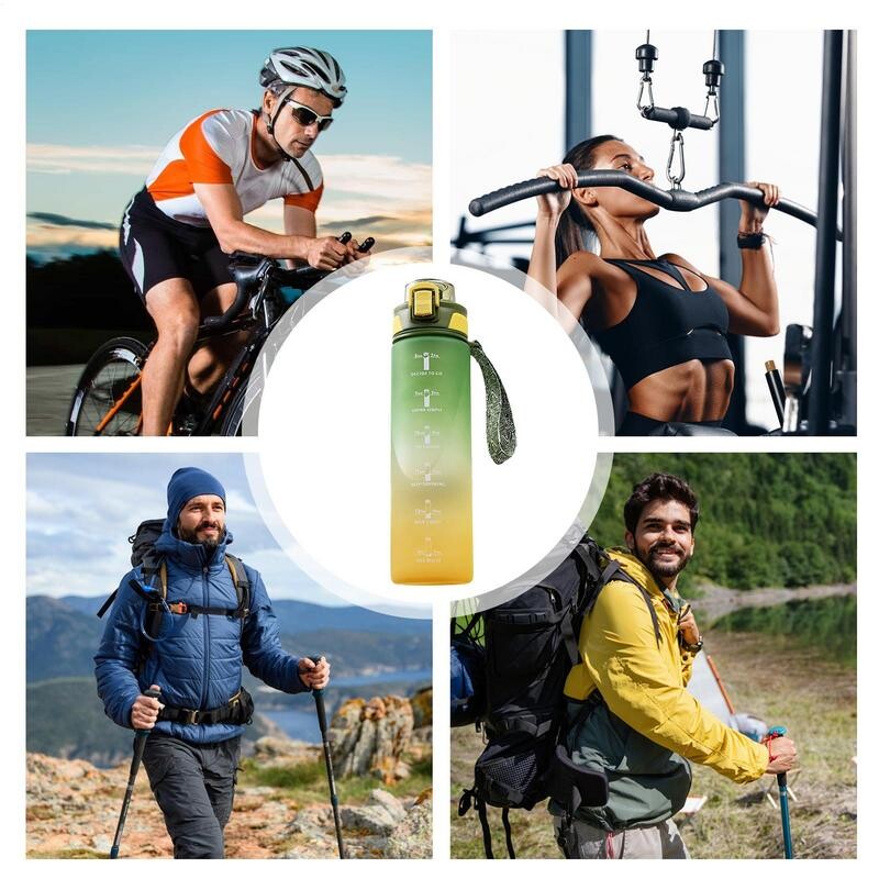 Dzeramā ūdens pudele Dzeramā ūdens krūzes 1000 ml liela ietilpība ceļojumu ūdens pudele sporta dzeramā pudele skolas skriešanai