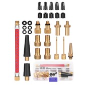 21/30 gab Velosipēdu riepas Piepūšamās caurules adatu gaisa šļūtenes adapteru komplekti Velosipēdu remonta instrumenti Savienotājs Sūknis Basketbola vārsts