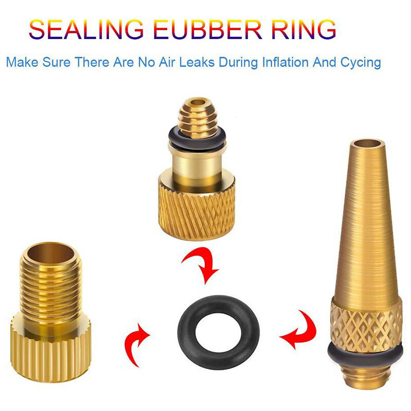 21/30 gab Velosipēdu riepas Piepūšamās caurules adatu gaisa šļūtenes adapteru komplekti Velosipēdu remonta instrumenti Savienotājs Sūknis Basketbola vārsts