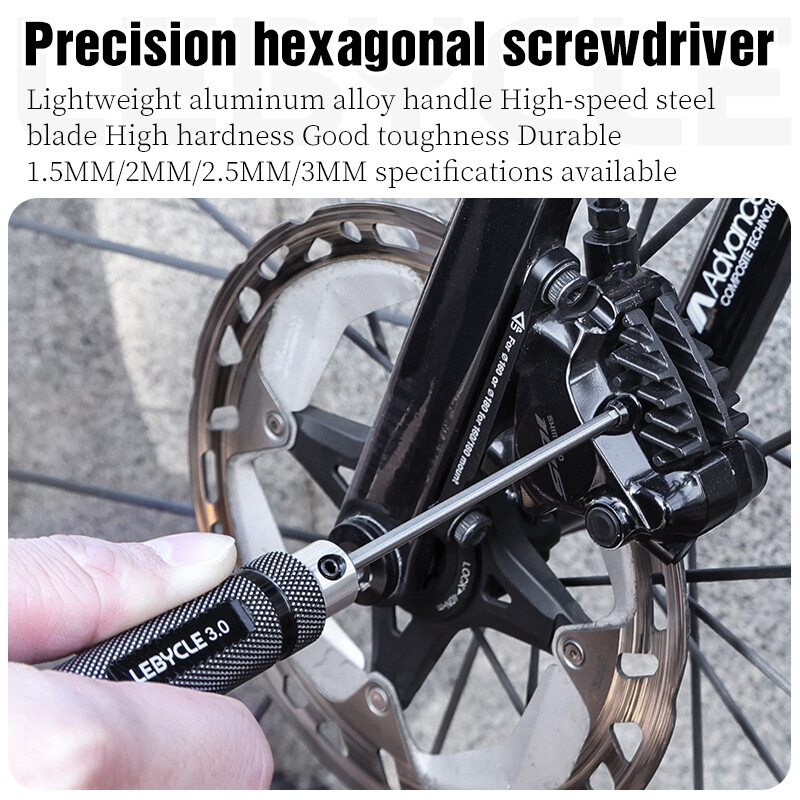 LEBYCLE Bike Precīzijas sešstūra skrūvgriezis Ātrgaitas tērauda sešstūra skrūvgriezis Uzgriežņu atslēga 1,5 mm 2 mm 2,5 mm 3,0 mm velosipēdu remonta rīks