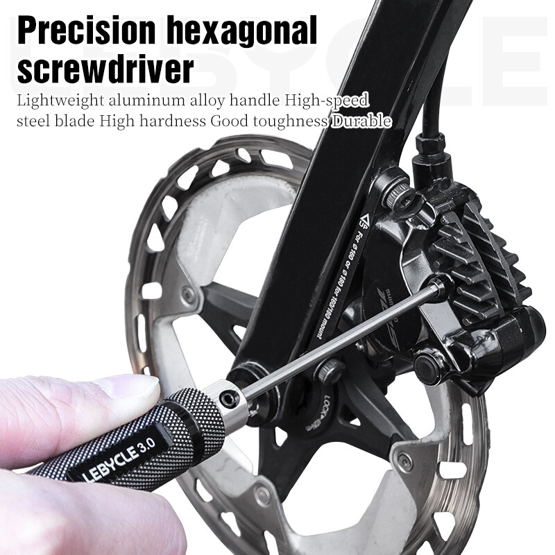 LEBYCLE Bike Precīzijas sešstūra skrūvgriezis Ātrgaitas tērauda sešstūra skrūvgriezis Uzgriežņu atslēga 1,5 mm 2 mm 2,5 mm 3,0 mm velosipēdu remonta rīks