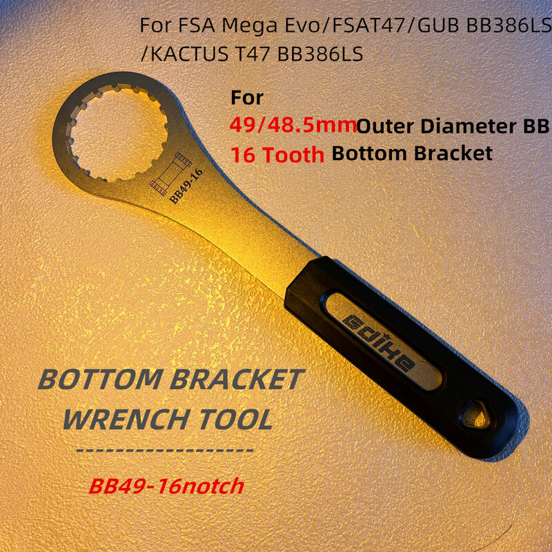 ZRACE T47 velosipēda apakšējā kronšteina uzgriežņu atslēga 47 mm 52 mm 16 zobu uzgriežņu atslēga velosipēda centrālās kustības uzstādīšanas noņemšanas velosipēda instrumentiem