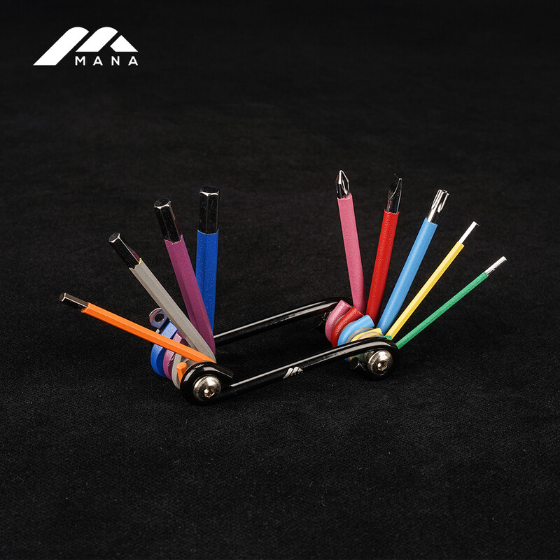 MANA alati za bicikle - 9 u 1 lagani i prijenosni za bicikle - prikladni za biciklizam, kampiranje, ribolov, svakodnevnu upotrebu