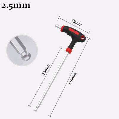 Velosipēda T veida rokturis kalnu velosipēda šosejas velosipēda rīks 2–10 mm sakausējuma tērauda sešstūra uzgriežņu atslēgas velosipēda remonta rīku komplekts kāju balsta galvas balstam