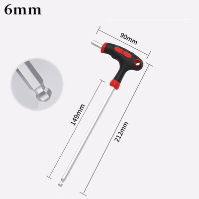 Velosipēda T veida rokturis kalnu velosipēda šosejas velosipēda rīks 2–10 mm sakausējuma tērauda sešstūra uzgriežņu atslēgas velosipēda remonta rīku komplekts kāju balsta galvas balstam