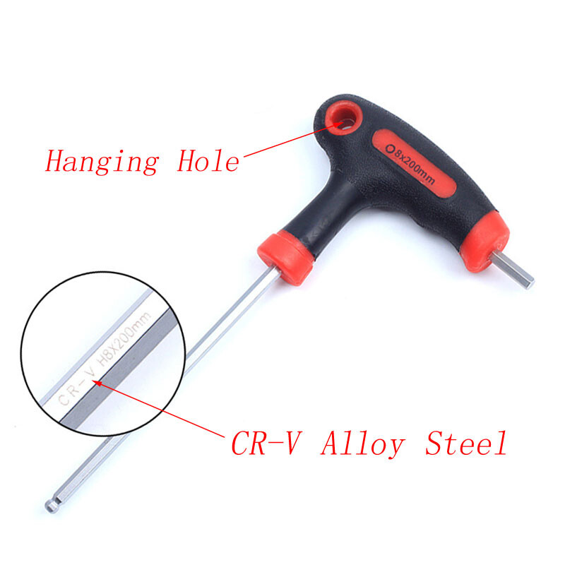 Velosipēda T veida rokturis kalnu velosipēda šosejas velosipēda rīks 2–10 mm sakausējuma tērauda sešstūra uzgriežņu atslēgas velosipēda remonta rīku komplekts kāju balsta galvas balstam