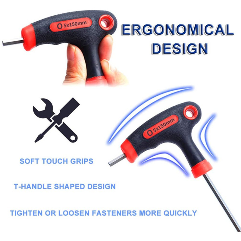 Velosipēda T veida rokturis kalnu velosipēda šosejas velosipēda rīks 2–10 mm sakausējuma tērauda sešstūra uzgriežņu atslēgas velosipēda remonta rīku komplekts kāju balsta galvas balstam