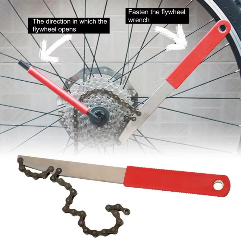 Dviračio smagračio nuėmimo įrankių rinkinys su kasetiniu veržliarakčiu 12 dantų MTB kasetės žvaigždutės nuėmimo veržliarakčiu Nešiojami dviračių remonto įrankiai